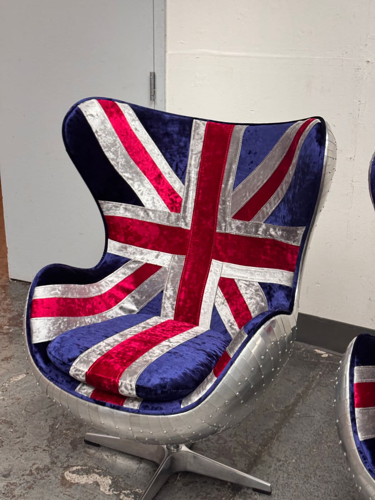 Acme Furniture Brancaster British Flag Egg Chairs, Pair - Thumbnail 12