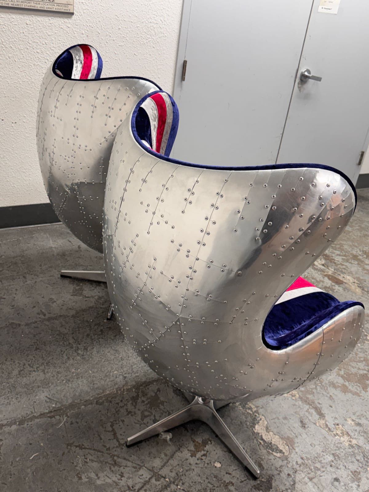 Acme Furniture Brancaster British Flag Egg Chairs, Pair - Thumbnail 5
