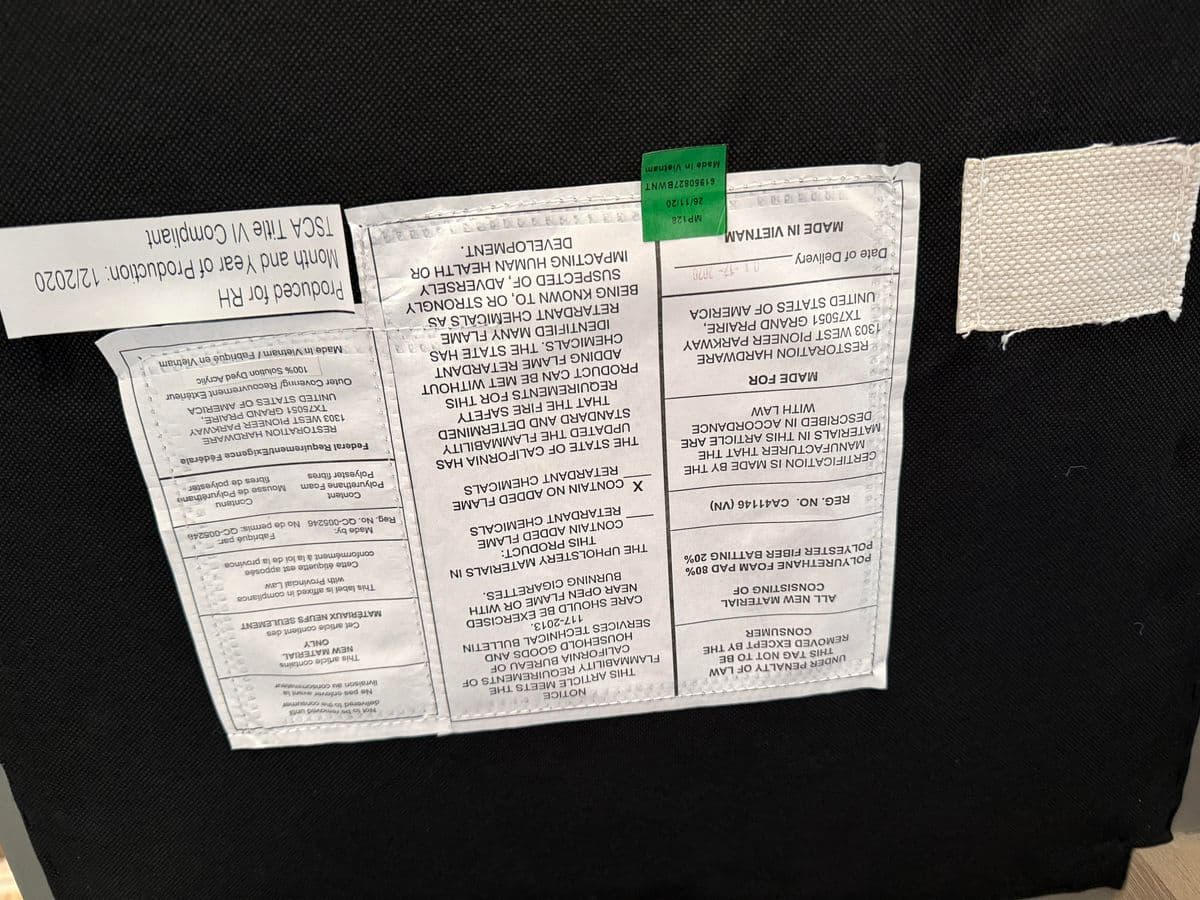 Restoration Hardware Heston Dining Table + Eight Linen Dining Chairs, Set - Thumbnail 10