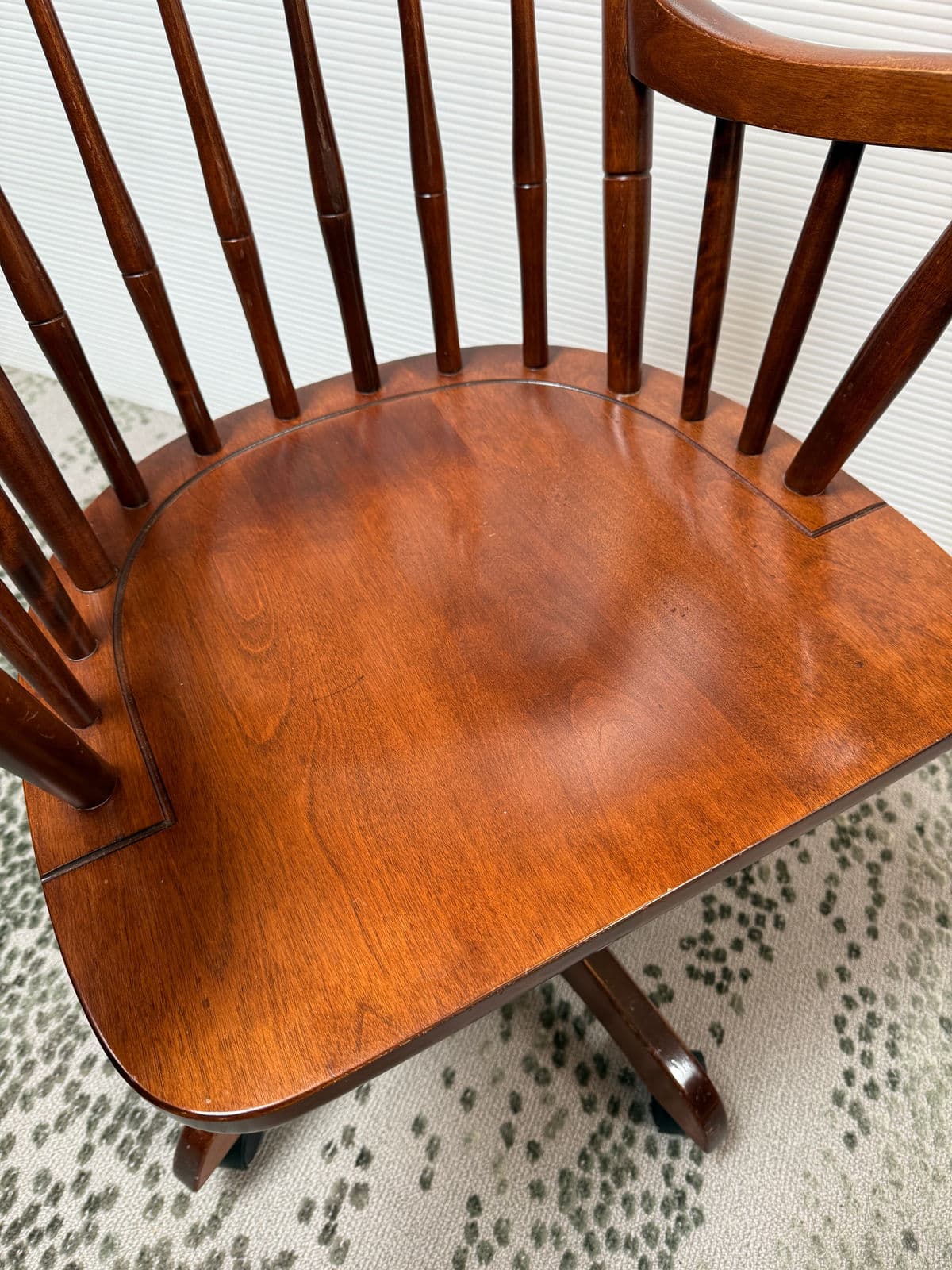 Vintage Nichols & Stone Wooden Office Chair - Thumbnail 10