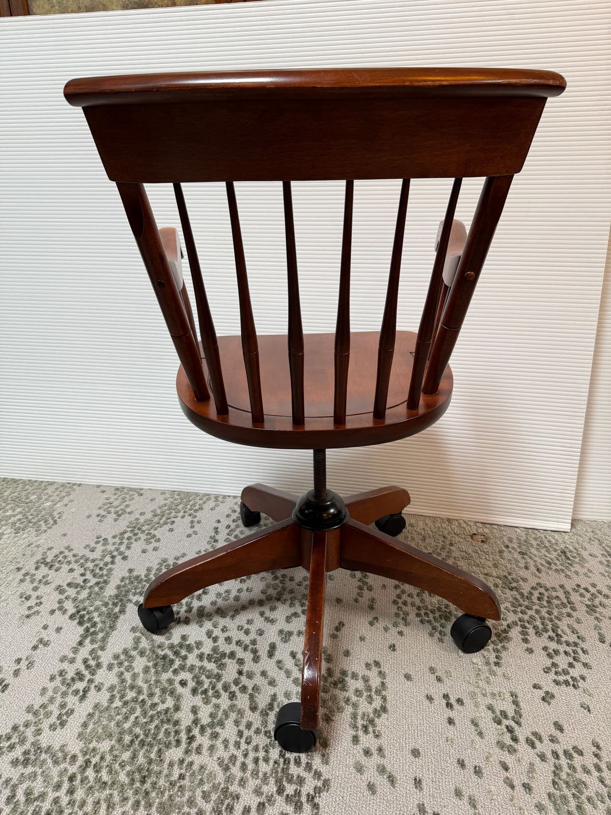 Vintage Nichols & Stone Wooden Office Chair - Thumbnail 13
