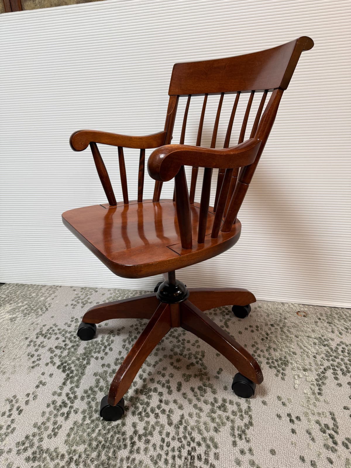 Vintage Nichols & Stone Wooden Office Chair - Thumbnail 4