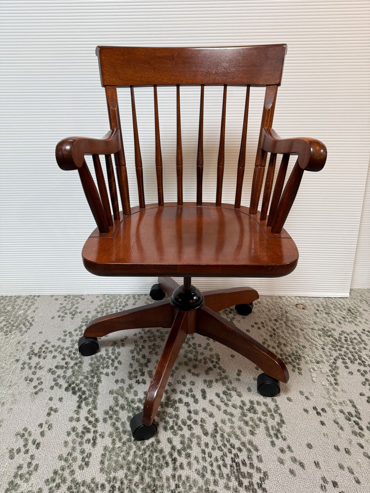 Vintage Nichols & Stone Wooden Office Chair - Thumbnail 3