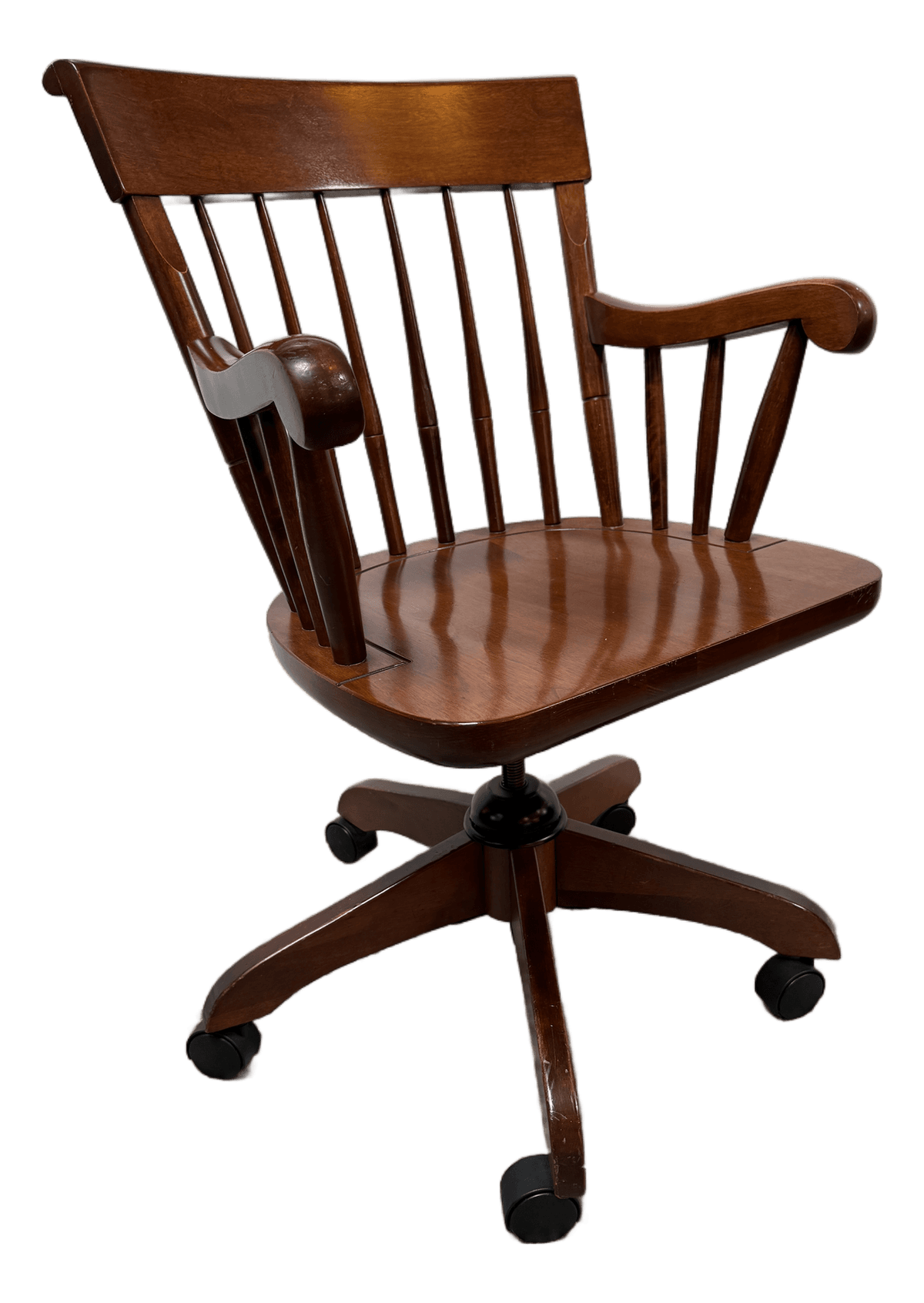 Vintage Nichols & Stone Wooden Office Chair - Thumbnail 2