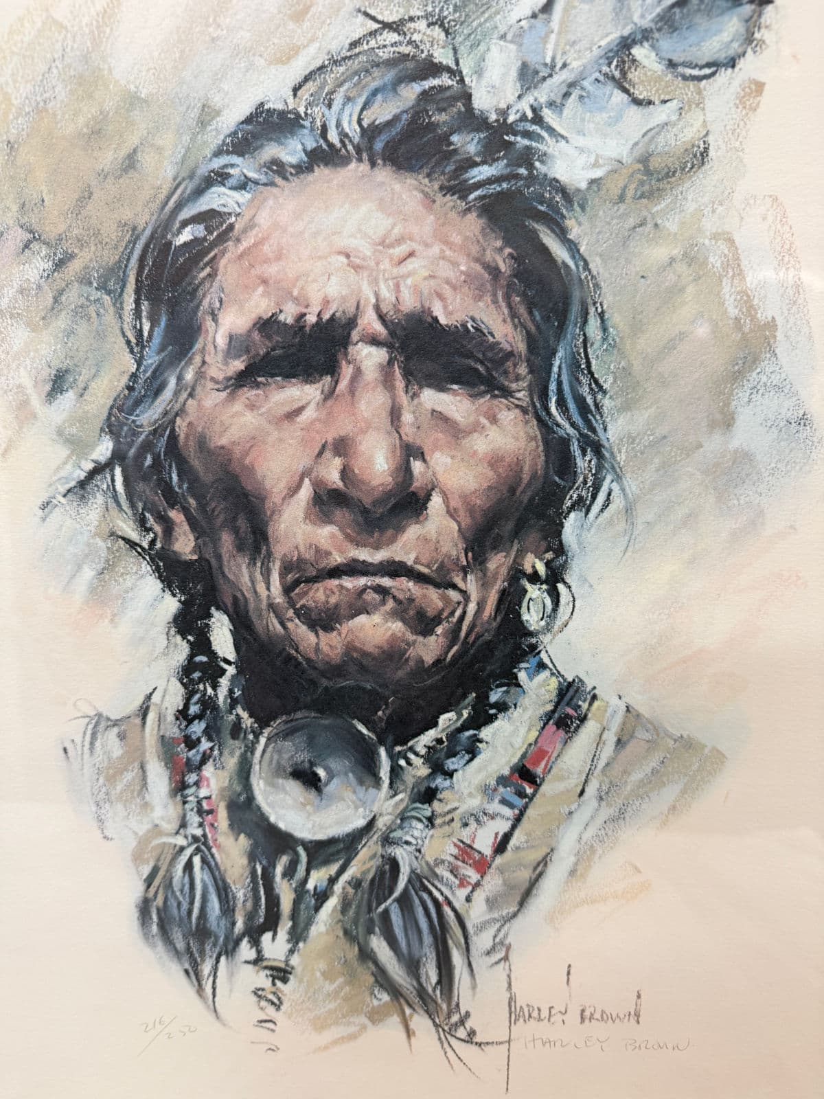 Harley Brown Sitting Eagle Lithograph, Signed - Thumbnail 9