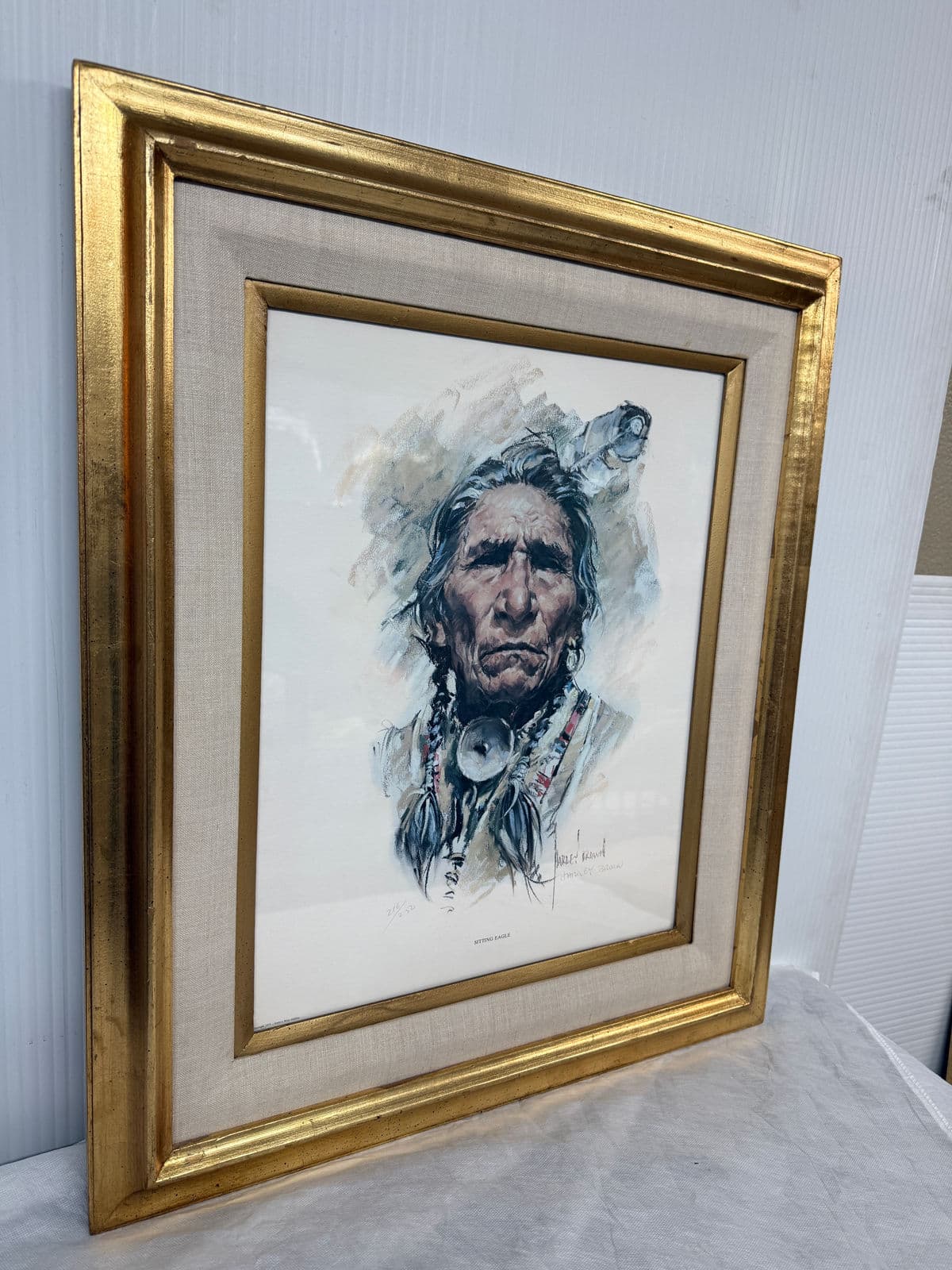 Harley Brown Sitting Eagle Lithograph, Signed - Thumbnail 3
