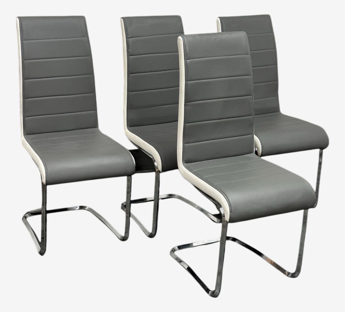 Symphony Cantilever Dining Chairs, Set of Four - Image 1