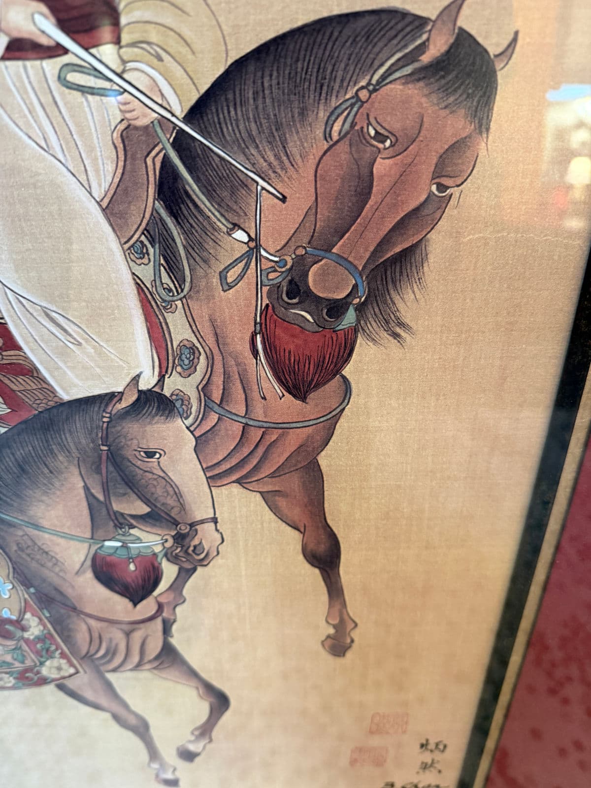 B. Chan Ladies of the Court on Tang Horseback Print on Silk, Framed - Thumbnail 11