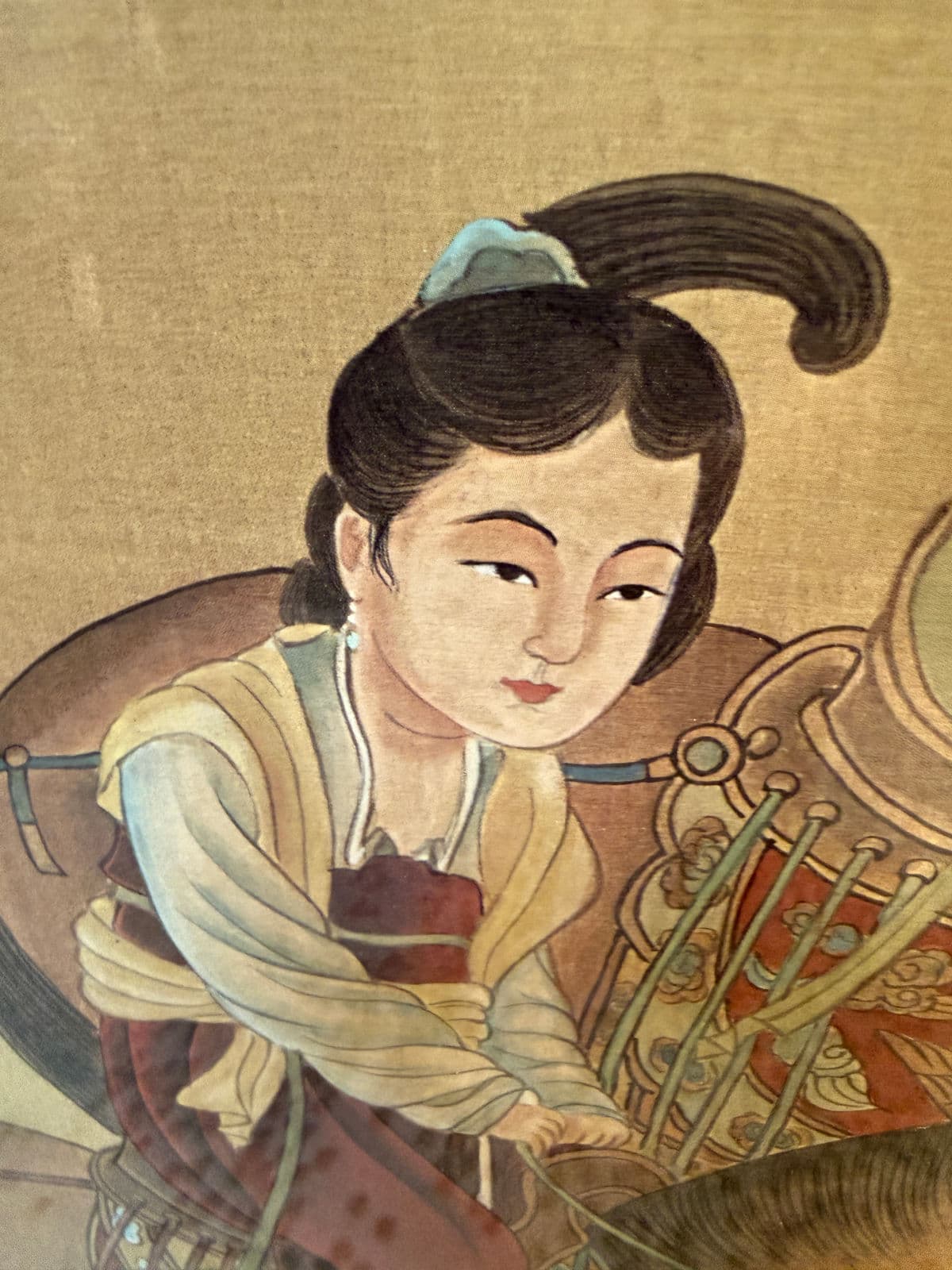 B. Chan Ladies of the Court on Tang Horseback Print on Silk, Framed - Thumbnail 6