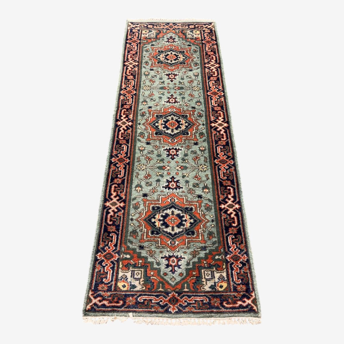 2ft 9in × 8ft 3in Vintage Wool Runner Rug - Image 1