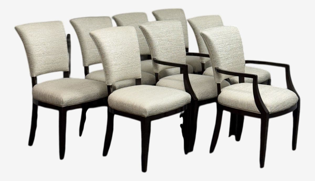 Armani by Nancy Corzine Venus Dining Chairs, Set of Eight - Image 1
