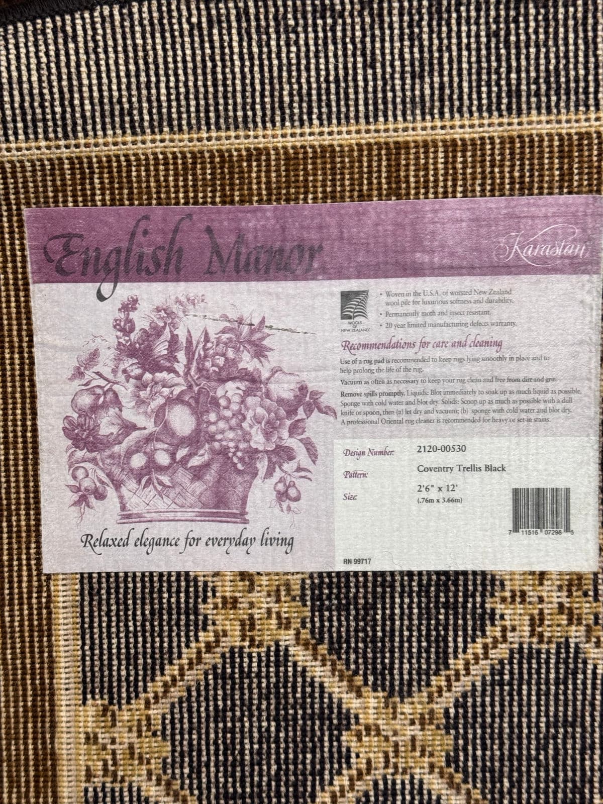 2ft 7in × 9ft 6in Karastan Wool Runner Rug - Thumbnail 13