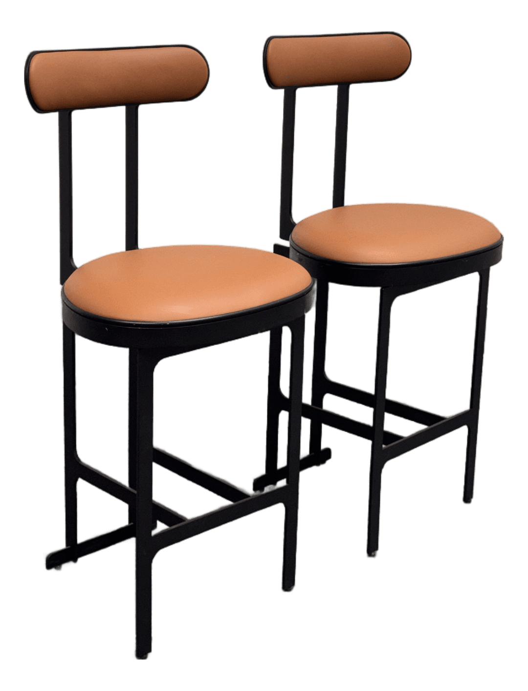 Michael Oren Porter Place Style Swivel Counter Stools, Pair - Thumbnail 2
