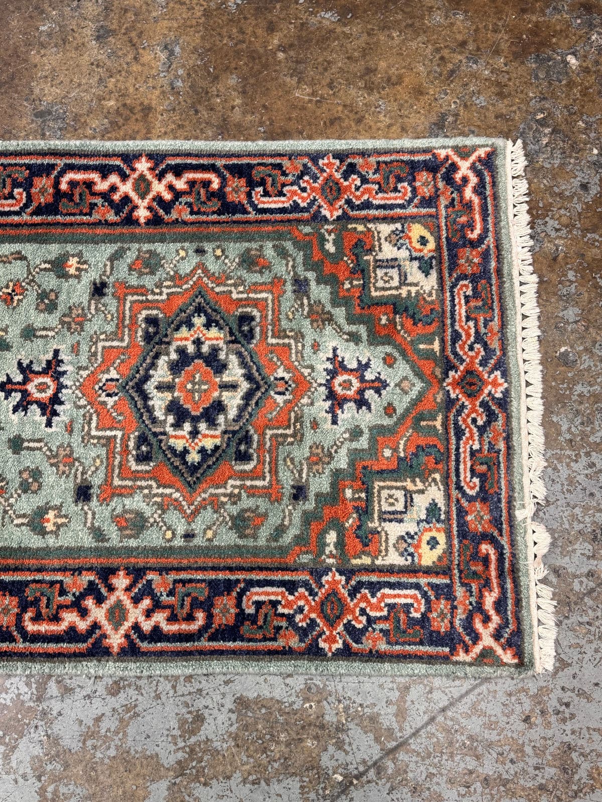 2ft 9in × 8ft 3in Vintage Wool Runner Rug - Thumbnail 7