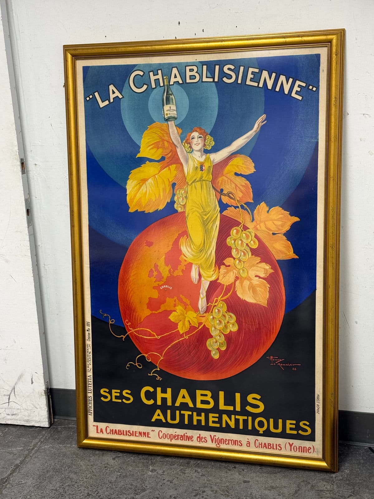 Henri Le Monnier “La Chablisienne” Lithograph, Framed - Thumbnail 10