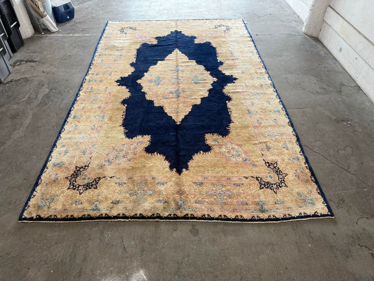 9ft 11in × 15ft 8in Circa 1960's Persian Kerman Area Rug - Thumbnail 3