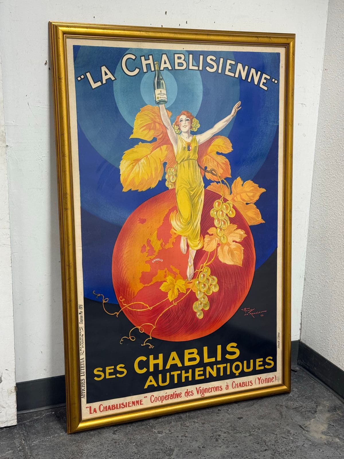 Henri Le Monnier “La Chablisienne” Lithograph, Framed - Thumbnail 3