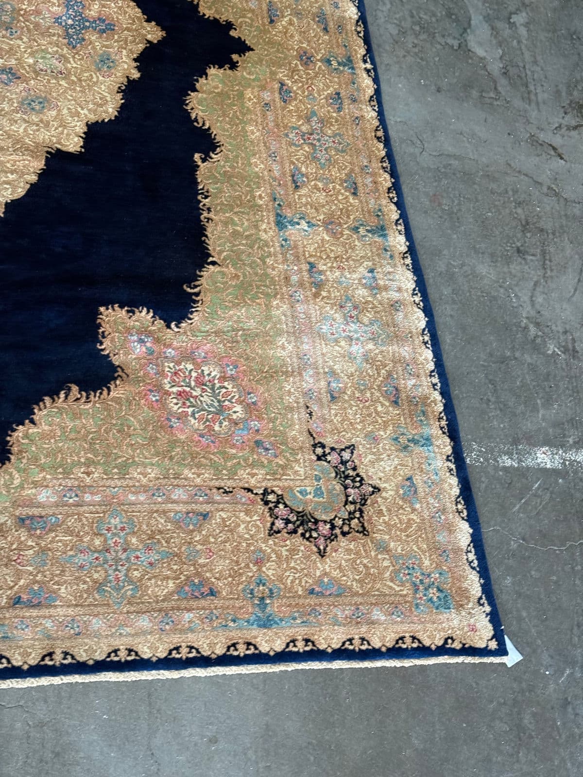 9ft 11in × 15ft 8in Circa 1960's Persian Kerman Area Rug - Thumbnail 9