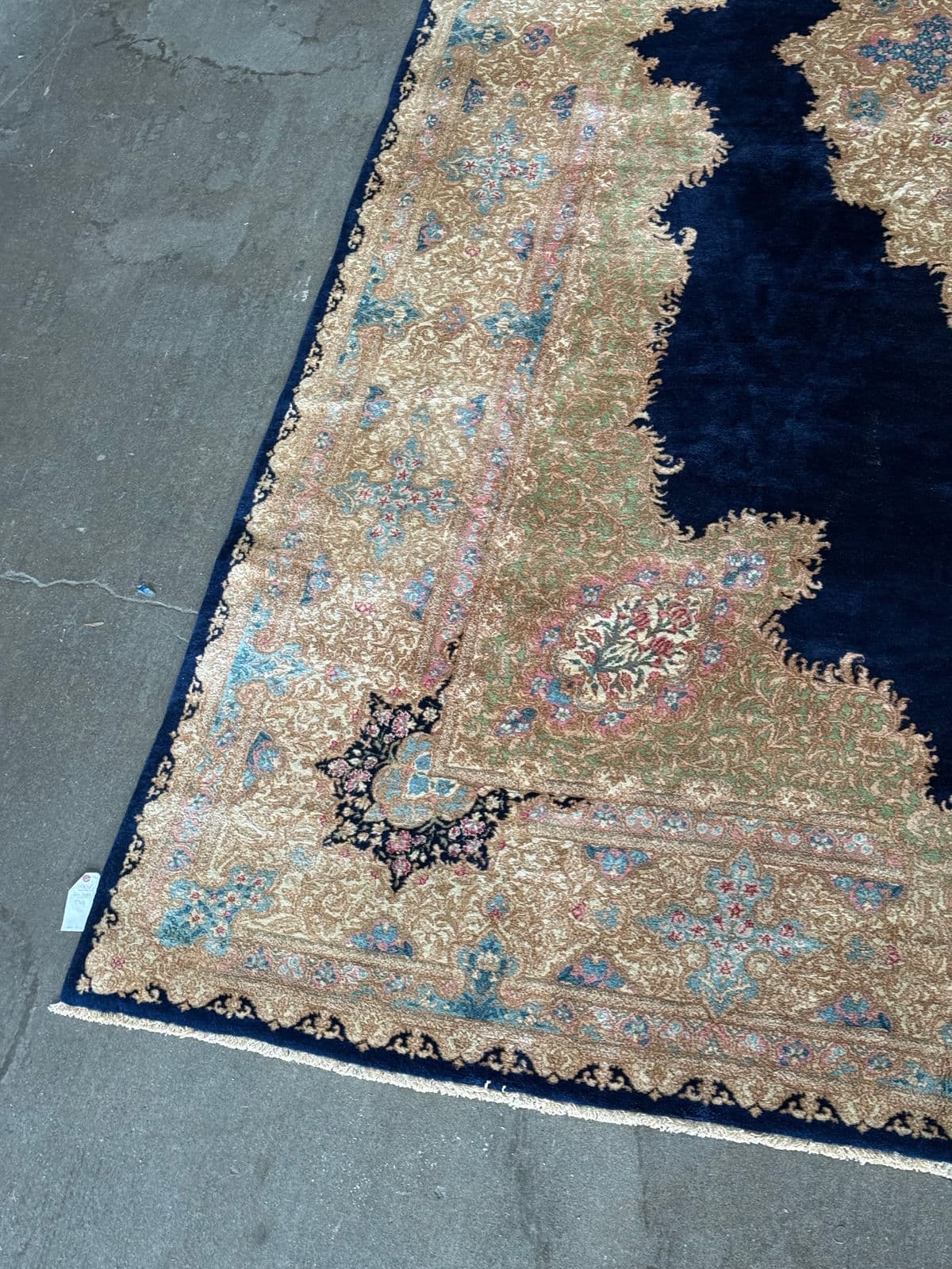 9ft 11in × 15ft 8in Circa 1960's Persian Kerman Area Rug - Thumbnail 8
