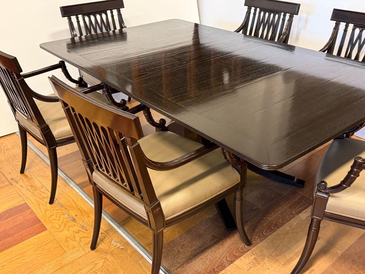 Rose Tarlow Pickwick Table + Set of Six Pope Arm Chairs, Set - Thumbnail 12