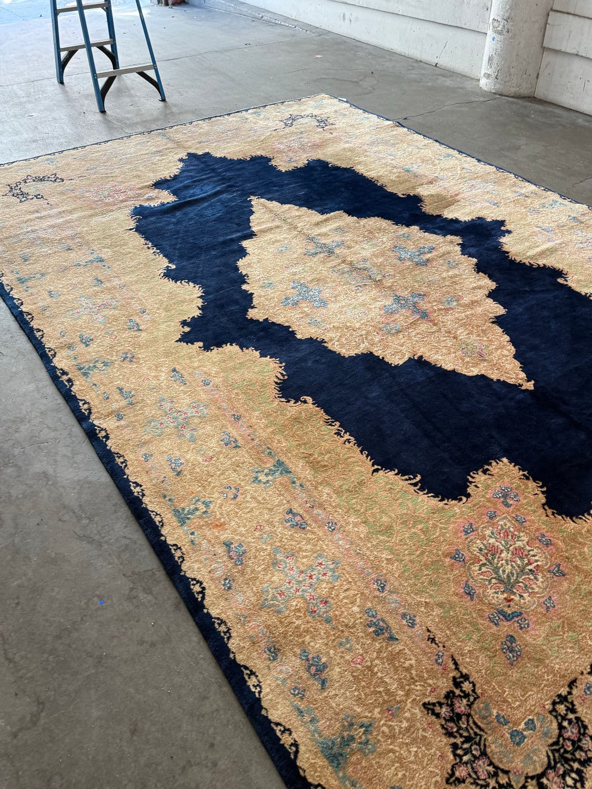 9ft 11in × 15ft 8in Circa 1960's Persian Kerman Area Rug - Thumbnail 11