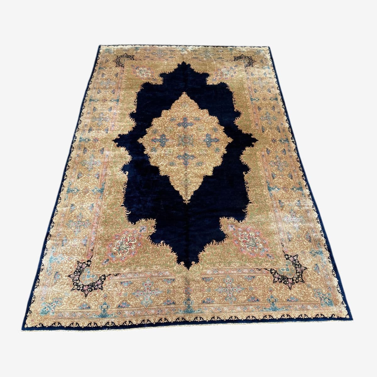 9ft 11in × 15ft 8in Circa 1960's Persian Kerman Area Rug - Image 1