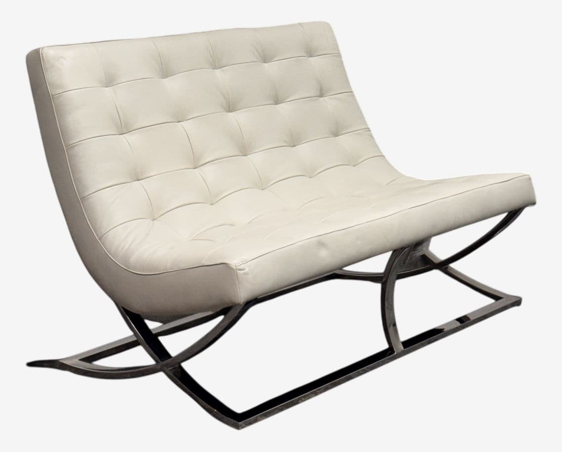 Williams-Sonoma James Leather Loveseat - Image 1