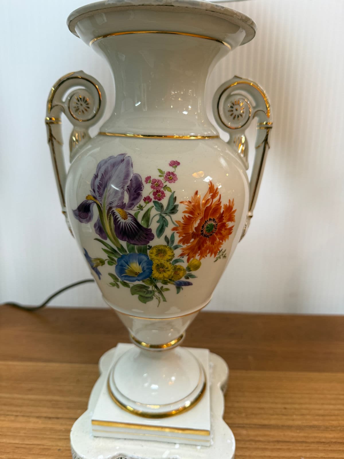 Shabby Chic Floral Urn Table Lamps, Pair - Thumbnail 5