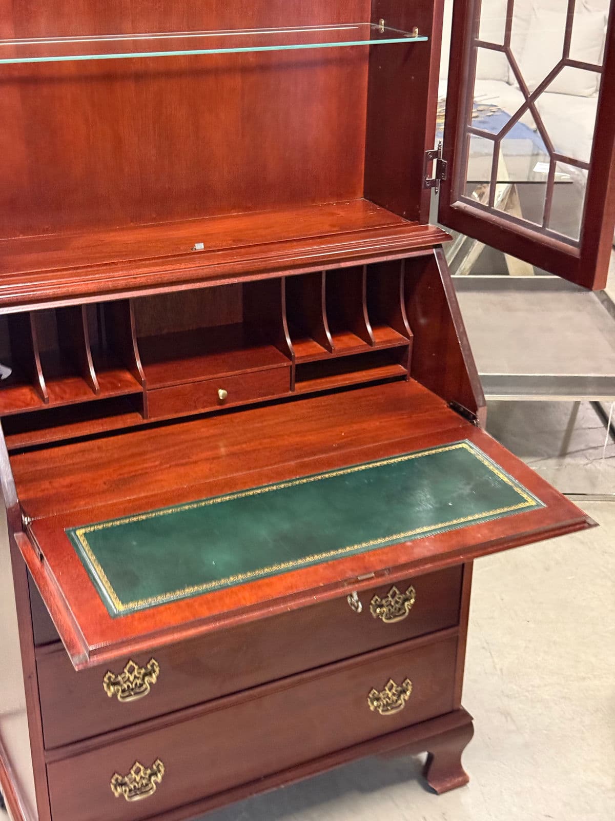 Vintage Jasper Cabinet Co. Secretary Desk + Hutch - Thumbnail 12