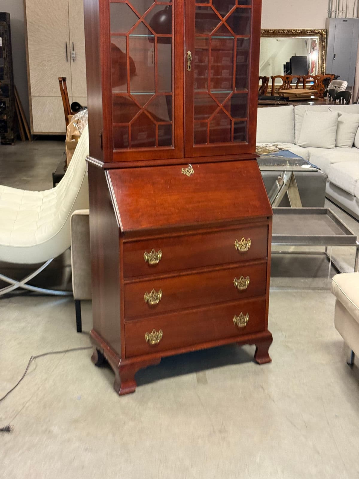 Vintage Jasper Cabinet Co. Secretary Desk + Hutch - Thumbnail 11