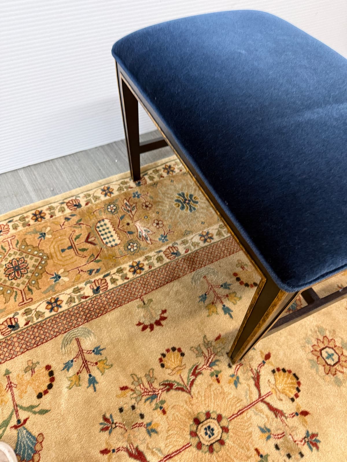 Bespoke Sapphire Velvet Bench - Thumbnail 13