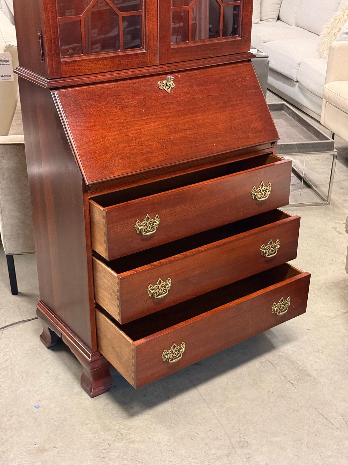 Vintage Jasper Cabinet Co. Secretary Desk + Hutch - Thumbnail 6