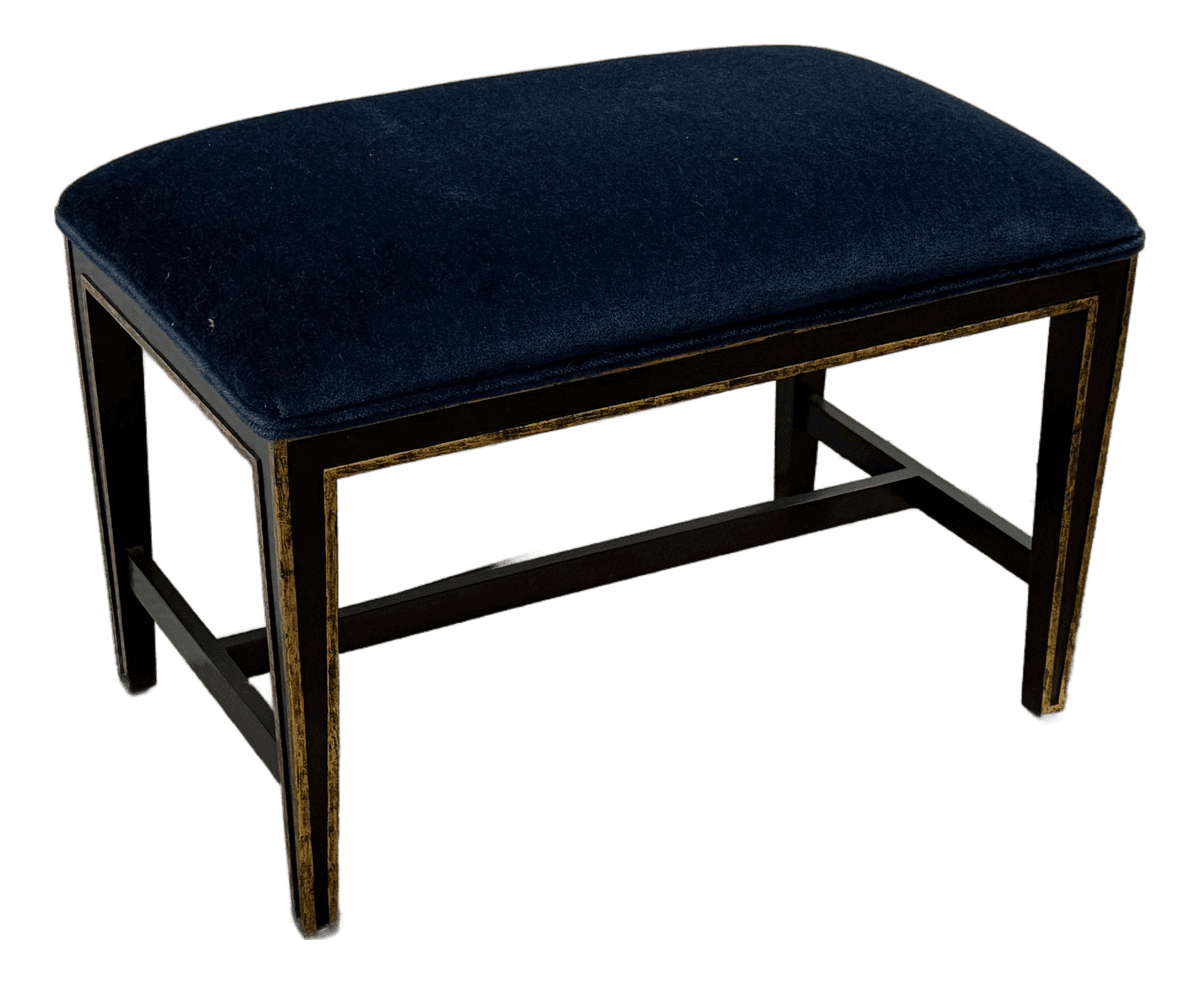 Bespoke Sapphire Velvet Bench - Thumbnail 2