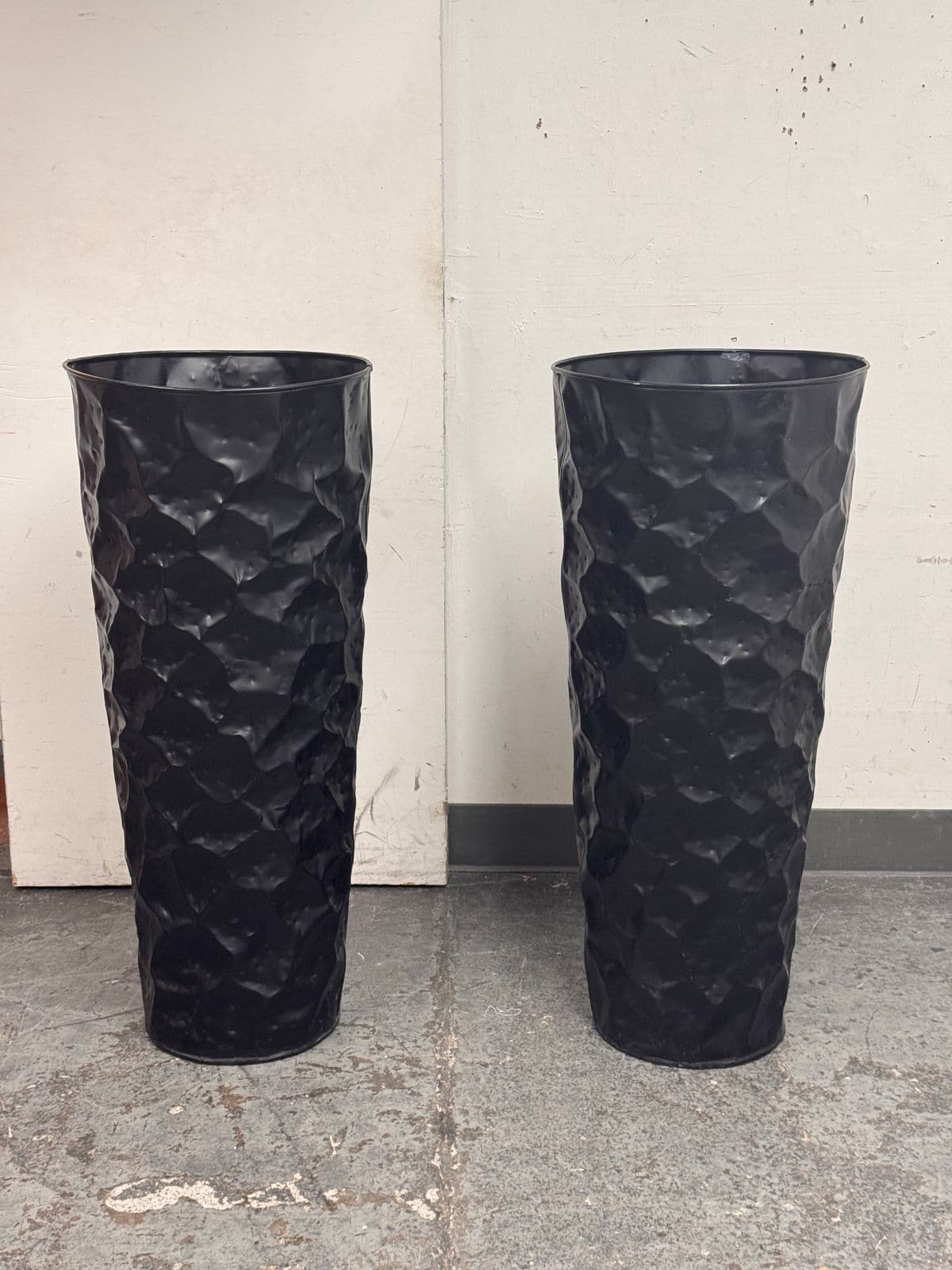 Vintage Hammered Planters, Pair - Thumbnail 9