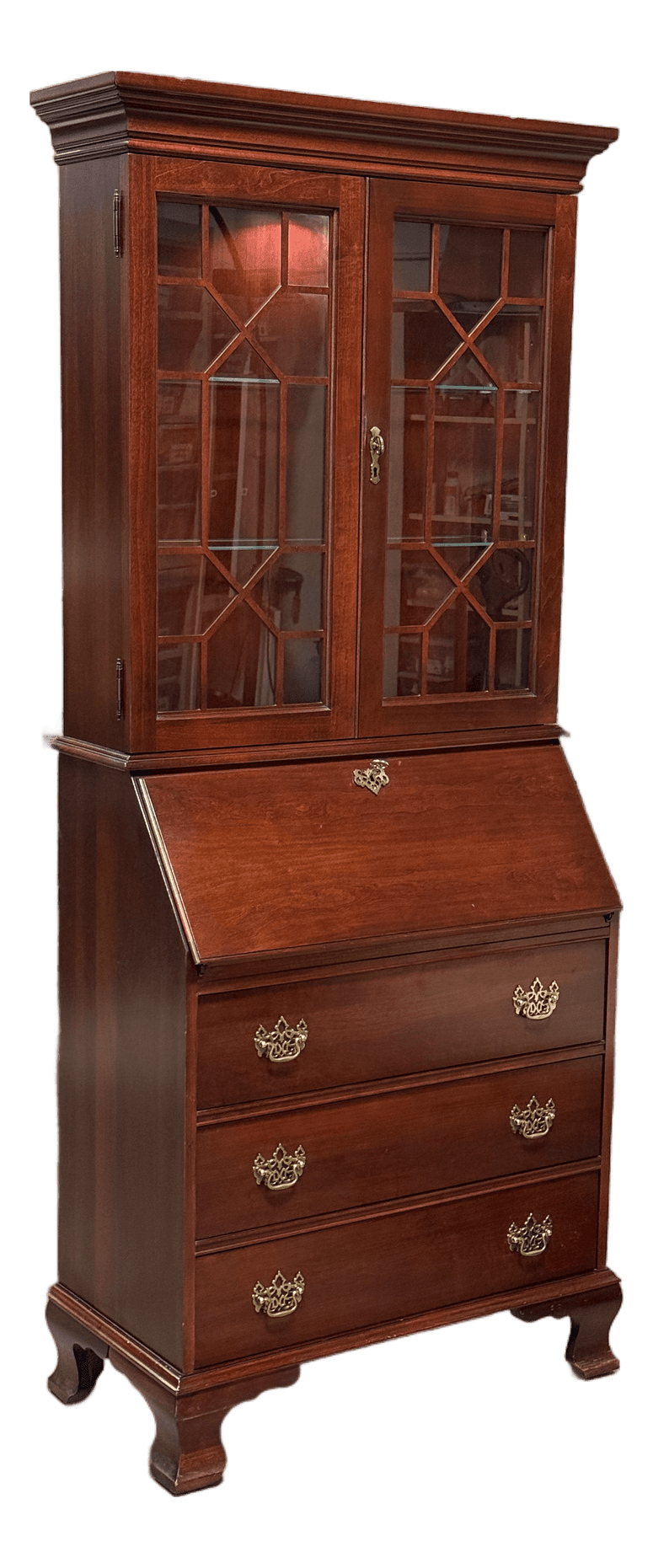 Vintage Jasper Cabinet Co. Secretary Desk + Hutch - Thumbnail 2