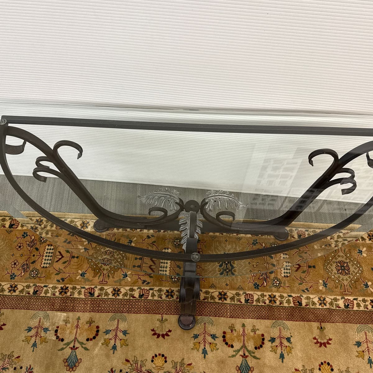 In the Style of Tommy Bahama Wrought Iron Console Table - Thumbnail 12