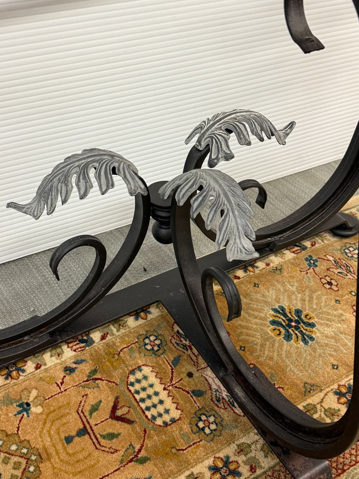 In the Style of Tommy Bahama Wrought Iron Console Table - Thumbnail 11
