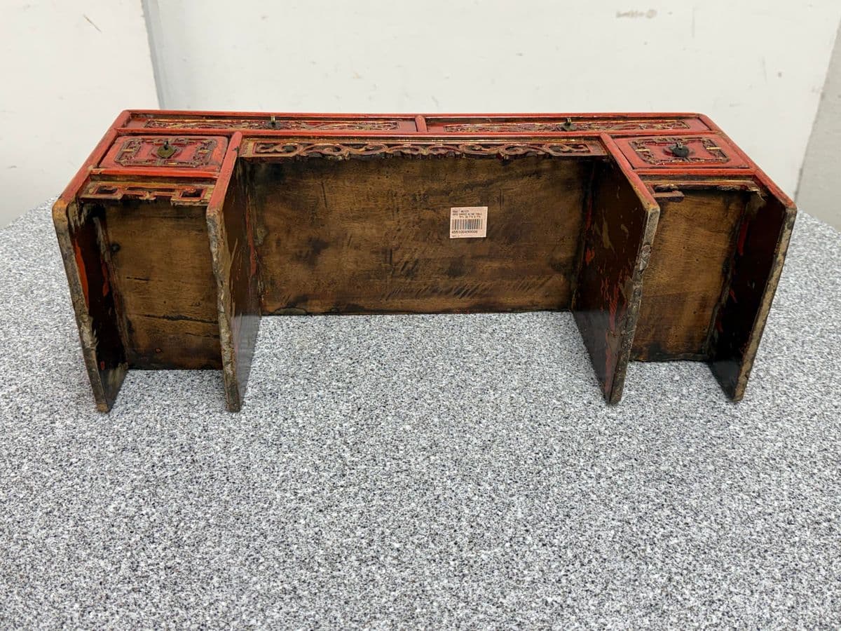 Antique Chinese Red Altar Table Box - Thumbnail 5