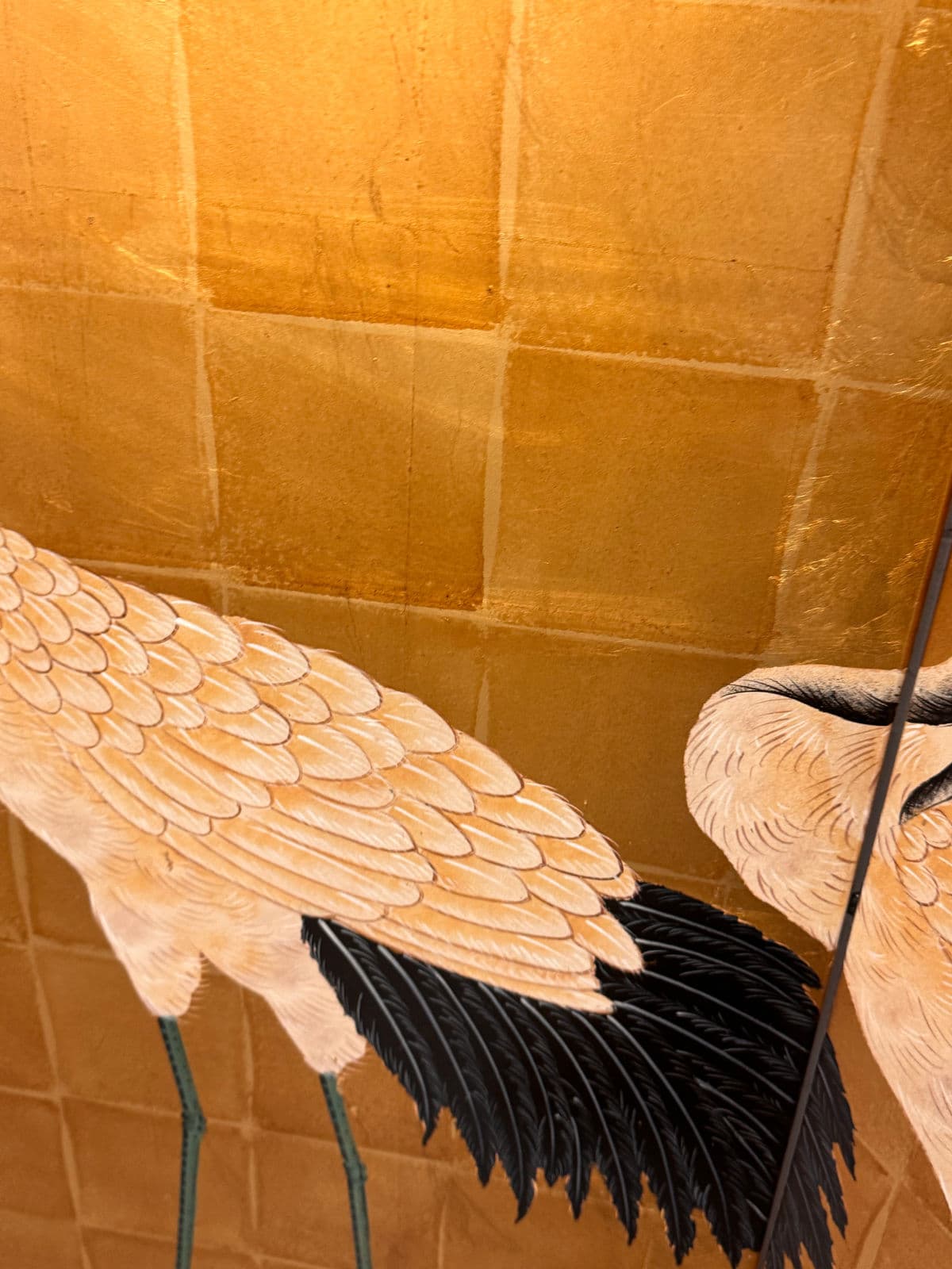 Late 20th Century Chinese Two-Panel Screen With Cranes - Thumbnail 12