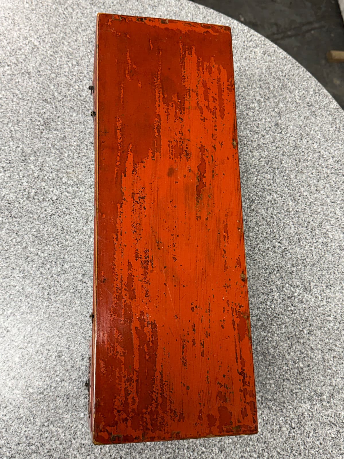 Antique Chinese Red Altar Table Box - Thumbnail 6