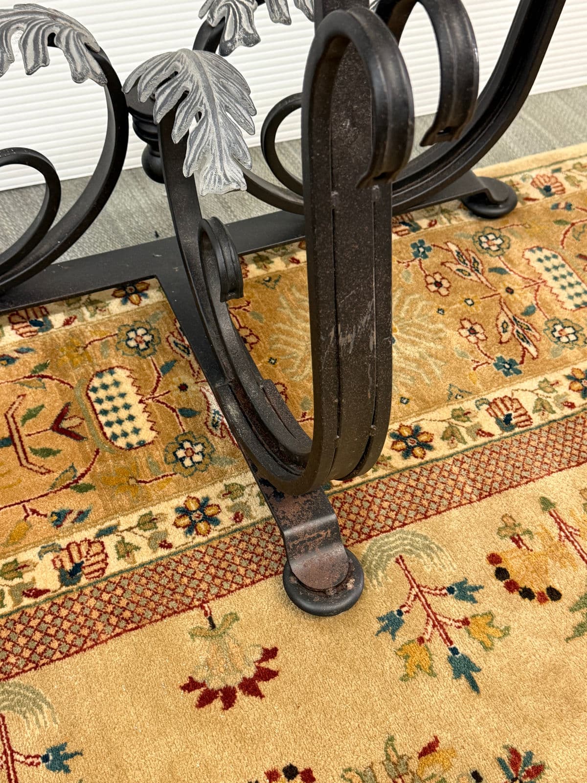 In the Style of Tommy Bahama Wrought Iron Console Table - Thumbnail 6