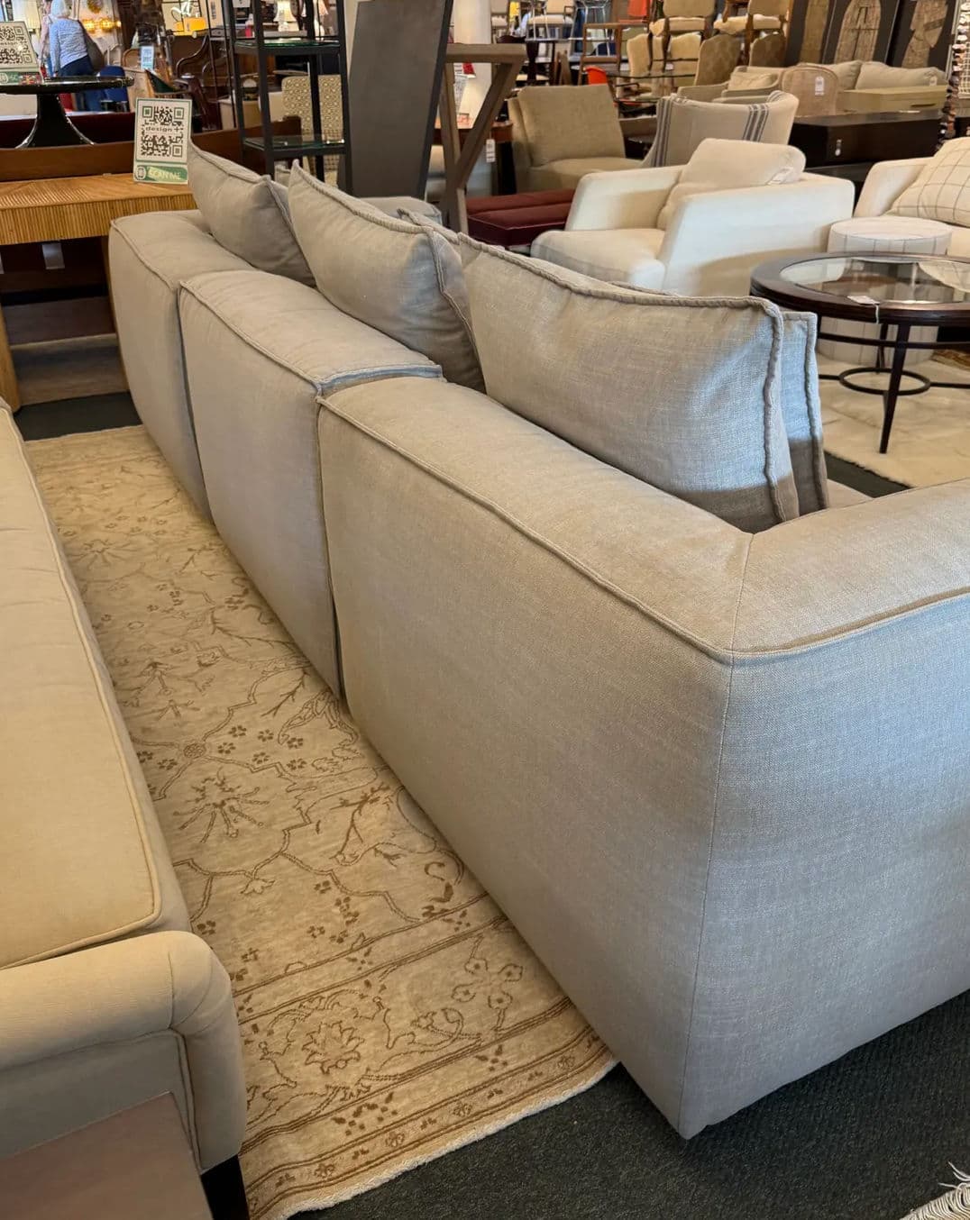 Arhaus Motion Collection Coburn Sofa, Nomad Stone - Thumbnail 6