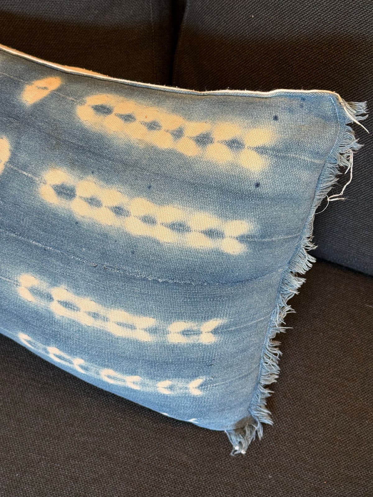 Custom Design Vintage Indigo Lumbar Pillows, Pair - Thumbnail 9