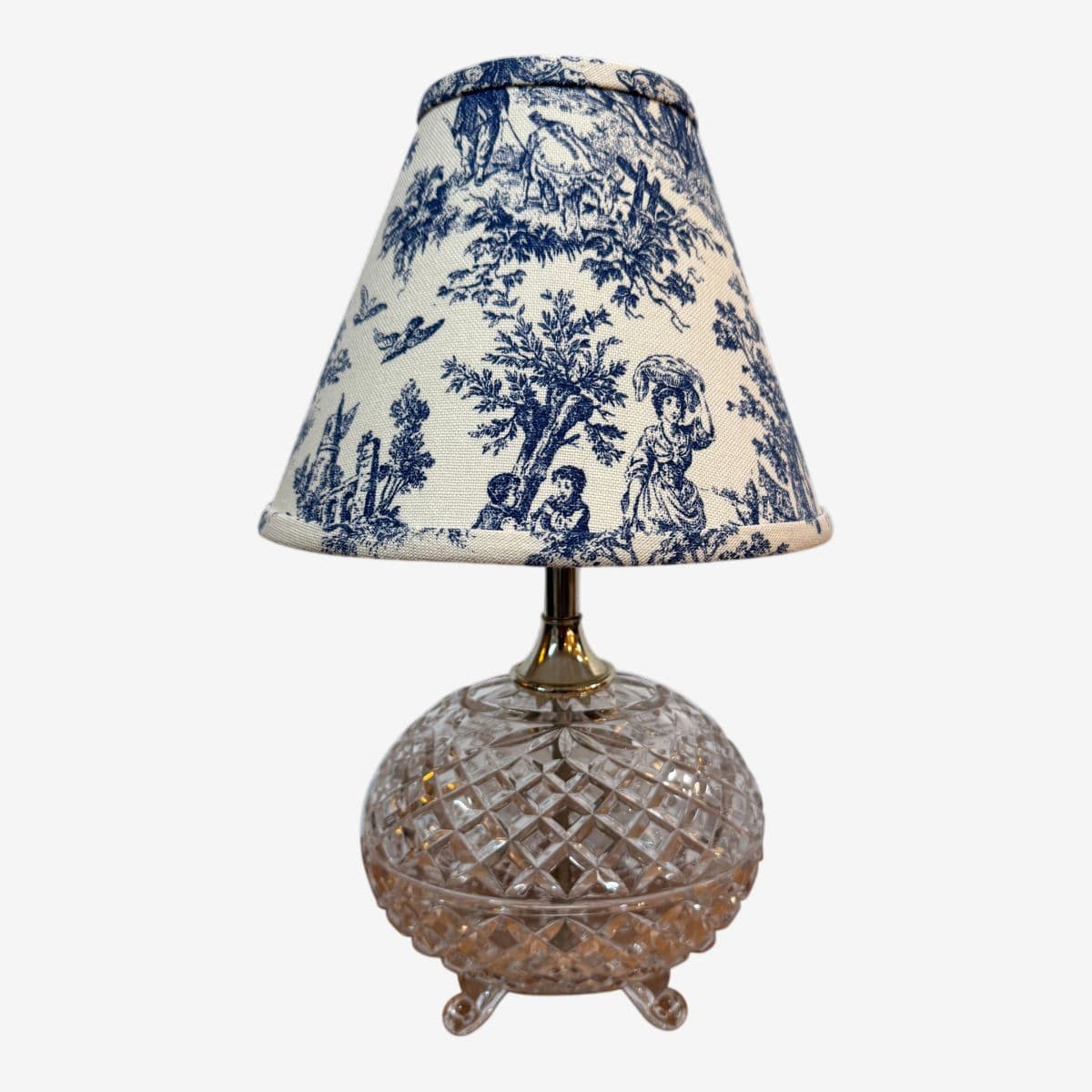 Cut Glass Boudoir Table Lamp - Image 1