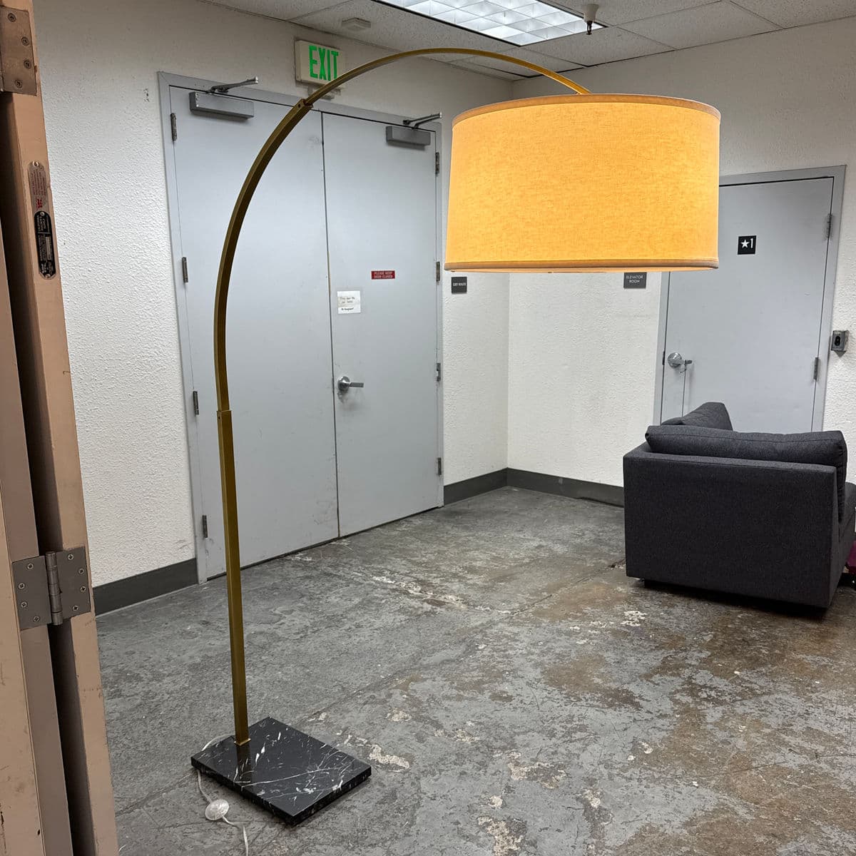 Restoration Hardware Modern Arc Floor Lamp + Black Marble - Thumbnail 5