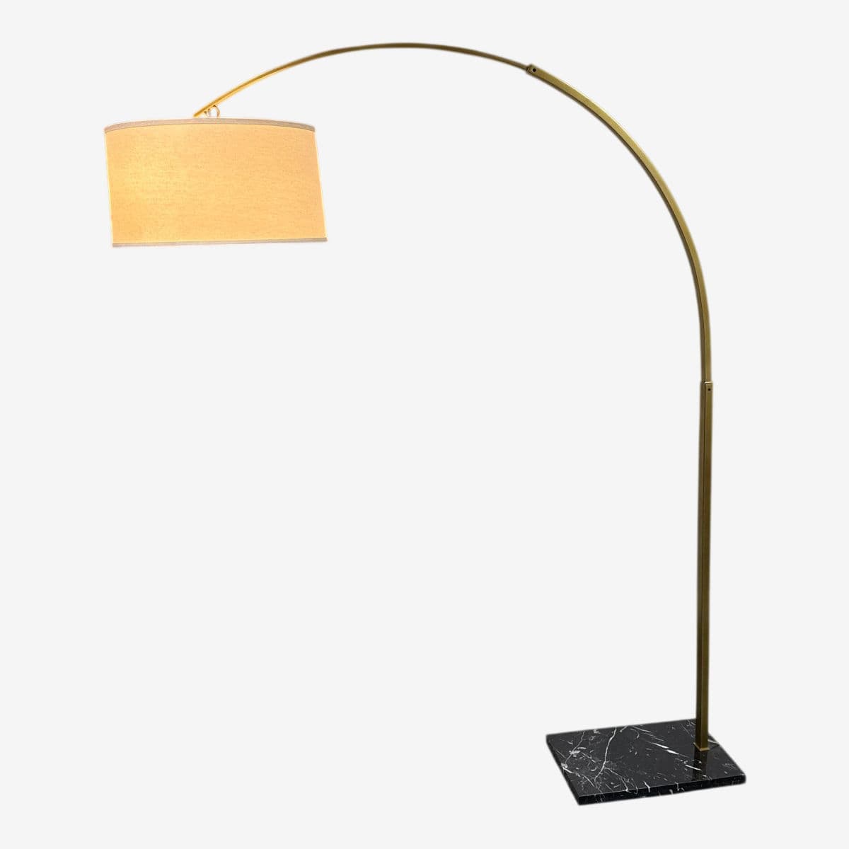 Restoration Hardware Modern Arc Floor Lamp + Black Marble - Image 1
