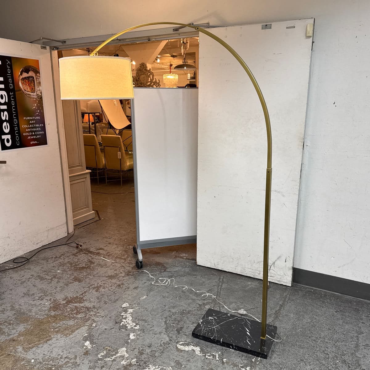 Restoration Hardware Modern Arc Floor Lamp + Black Marble - Thumbnail 3