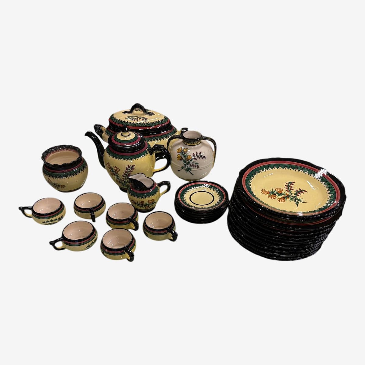 Circa 1983 Henriot Quimper French Faience Serve-Ware, Set of Thirty-One - Image 1