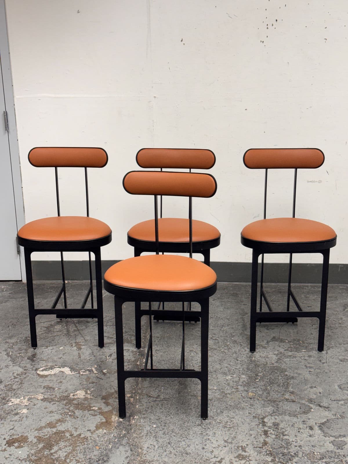 Michael Oren Design Porter Place Style Swivel Counter Stools, Set of Four - Thumbnail 3