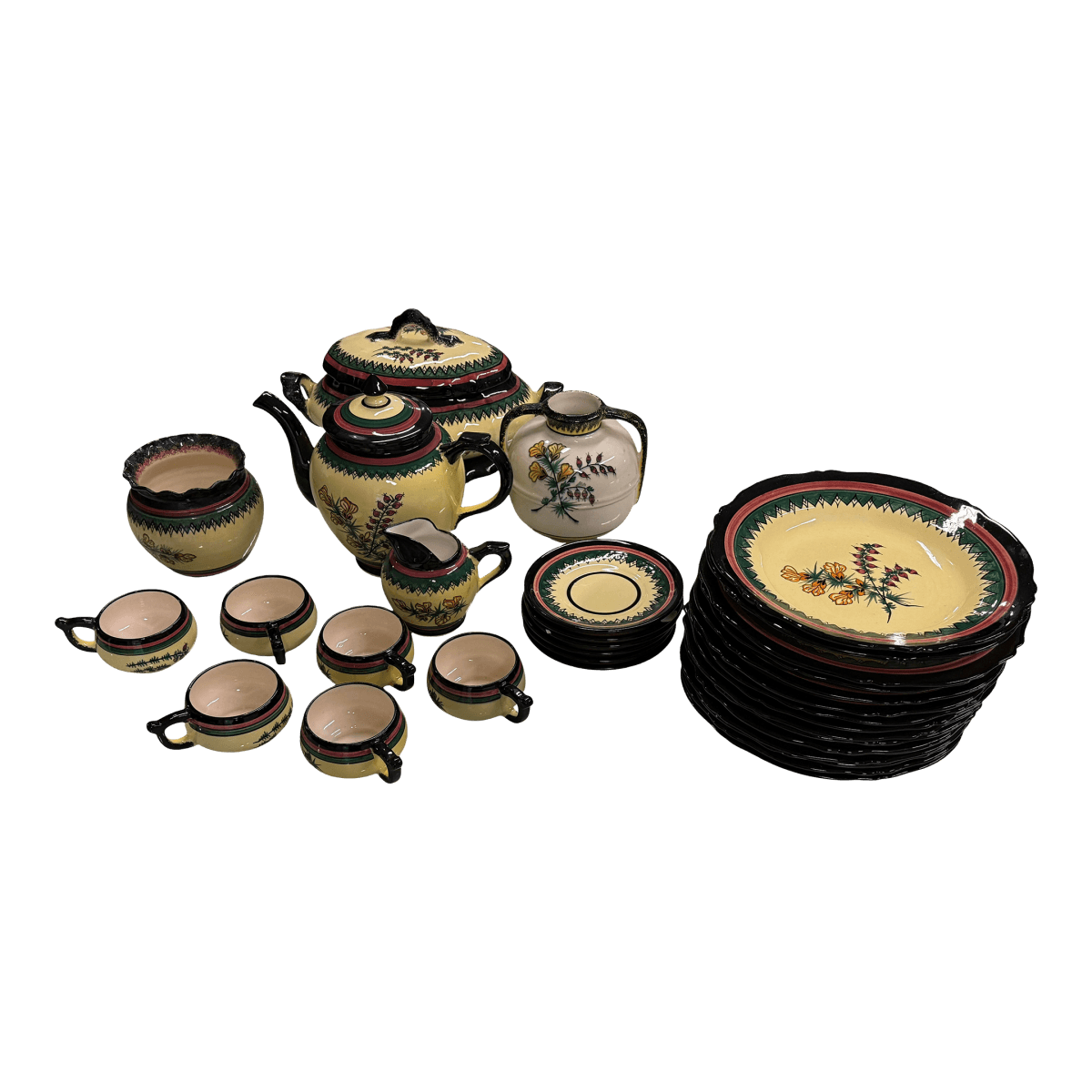 Circa 1983 Henriot Quimper French Faience Serve-Ware, Set of Thirty-One - Thumbnail 2